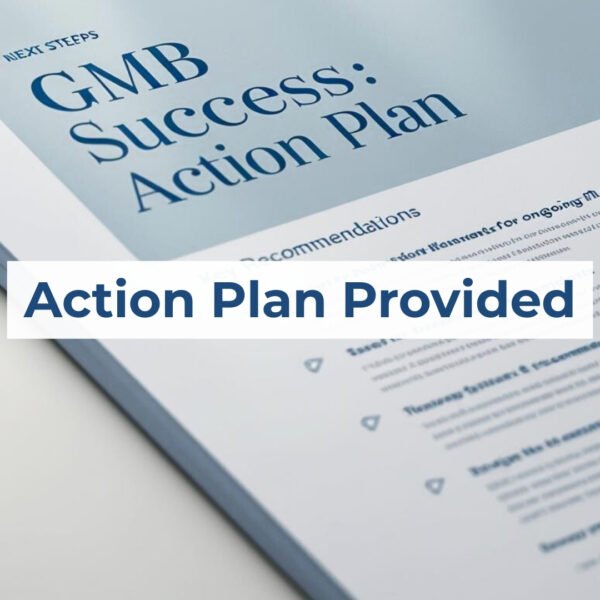 Actionable GMB optimization report and recommendations.
