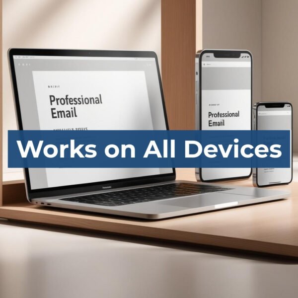 Professional email accessible on all devices.