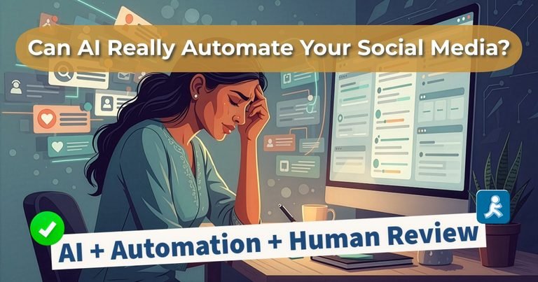 AI-powered social media automation workflow for a small business
