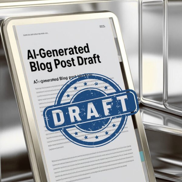 Example of AI-generated content draft provided by the automated posting service.