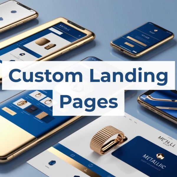 Examples of landing pages created monthly as part of the Power Pack service.